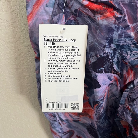 Lululemon Base Pace High-Rise Crop 23" Pant (Sz 6) - Picture 5 of 8